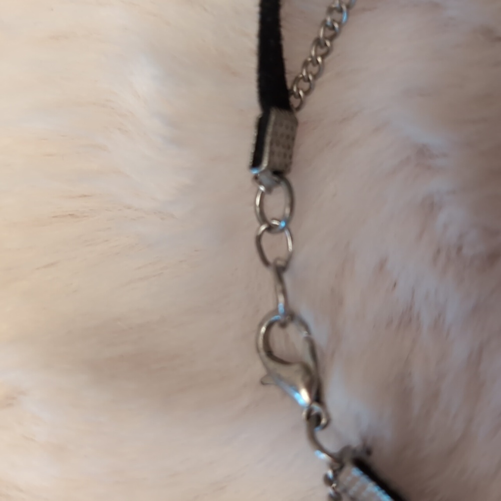 Silver Tree of Life Chain Necklace With Silver Toned Choker - Picture 6 of 7